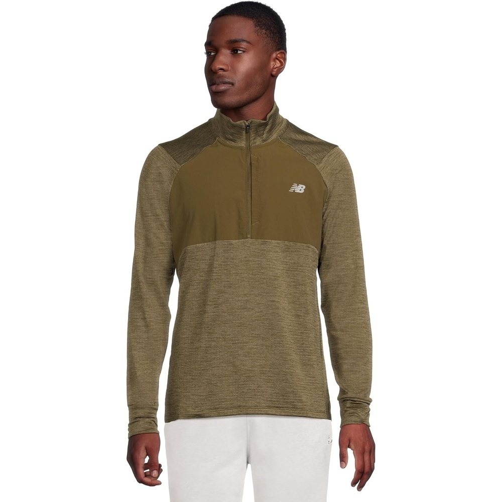 image:imageNew Balance Mens Athletics Heat Grid 12 ZipWoodland Heather