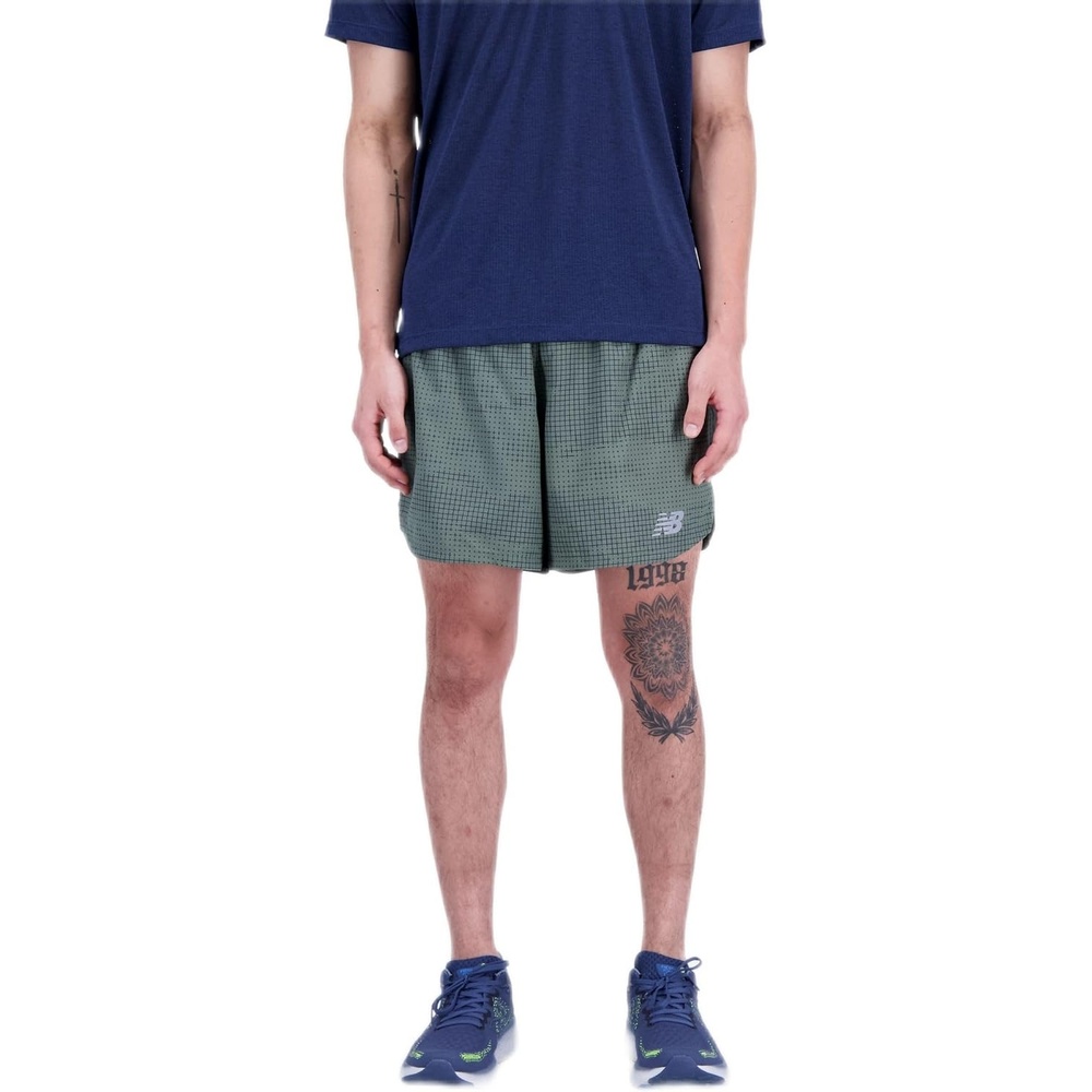 image:imageNew Balance Mens Impact Run 5 Inch ShortDeep Olive Green