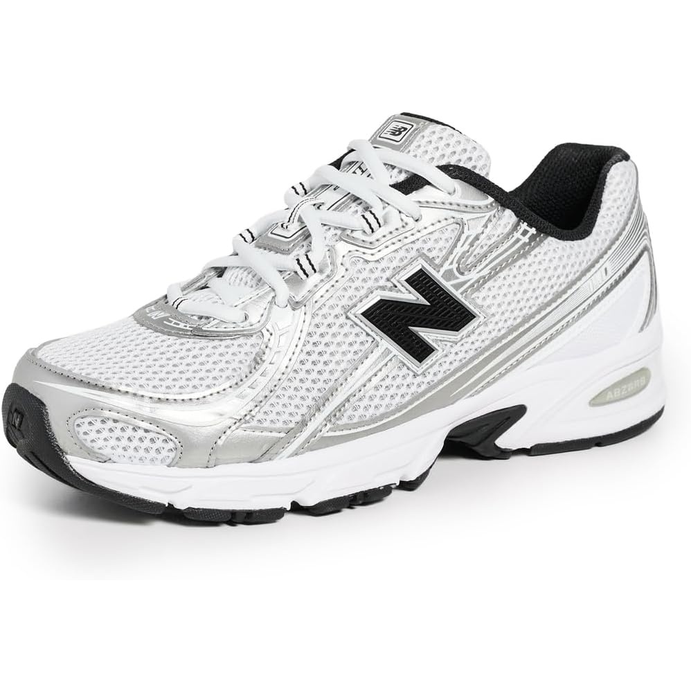 image:imageNew Balance Mens MC996 Lightweight Tennis ShoeWhiteMetallic SilverBlack