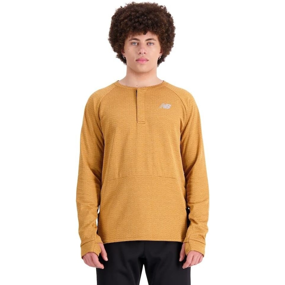image:imageNew Balance Mens Nb Heat Grid CrewTobacco Heather