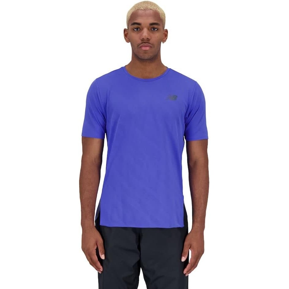 image:imageNew Balance Mens Q Speed Jacquard Short SleeveMarine Blue