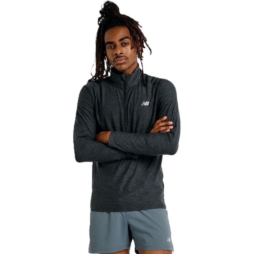 image:imageNew Balance Mens Space Dye 14 ZipBlack Heather