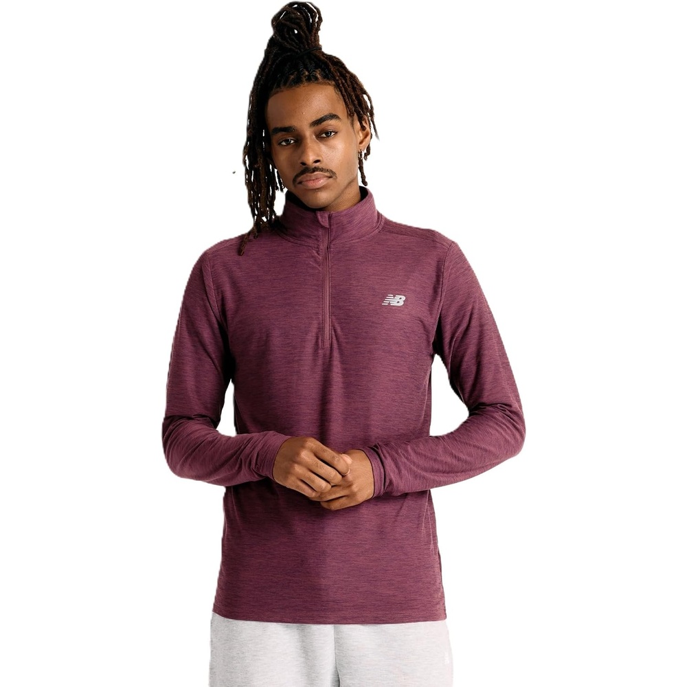 image:imageNew Balance Mens Space Dye 14 ZipFaded Plum Heather
