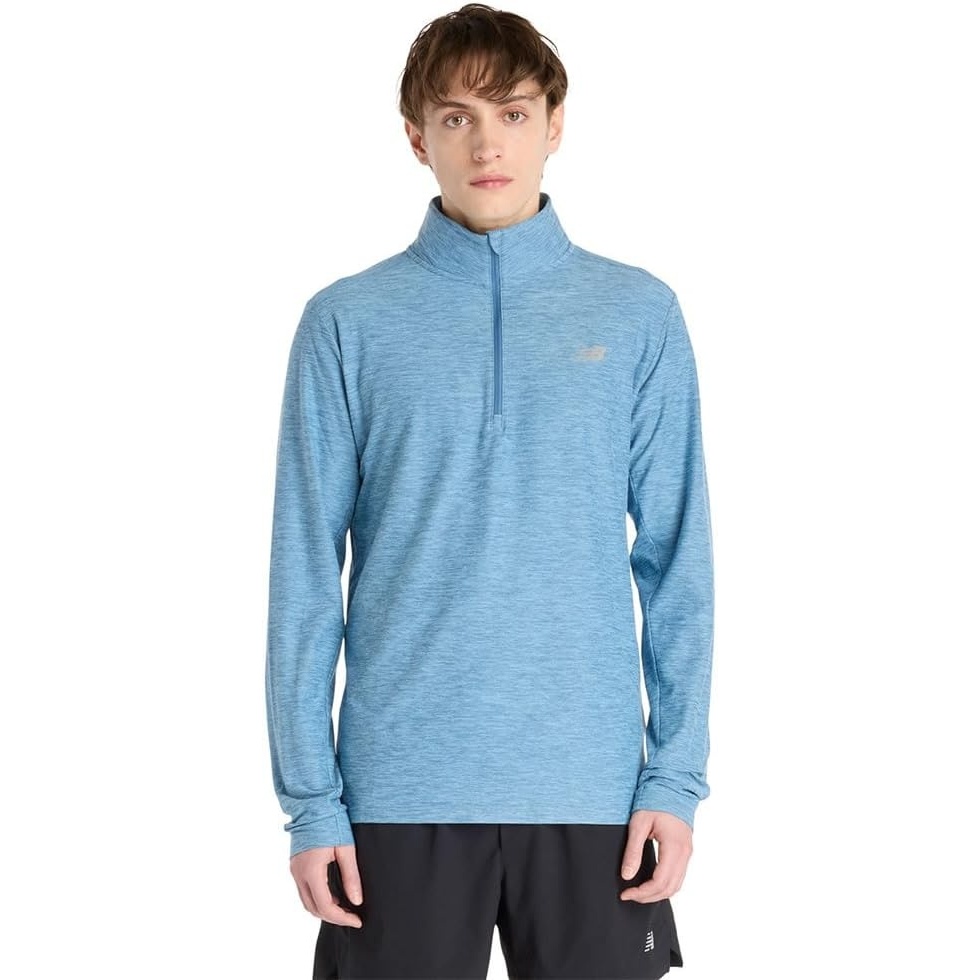 image:imageNew Balance Mens Space Dye 14 ZipShoreline Blue Heather