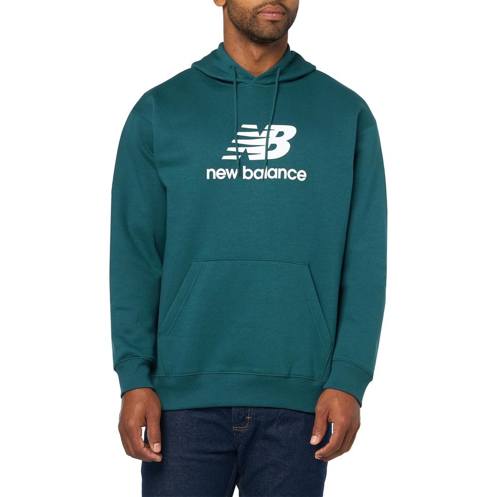 image:imageNew Balance Mens Sport Essentials Fleece Logo HoodieMedusa Green