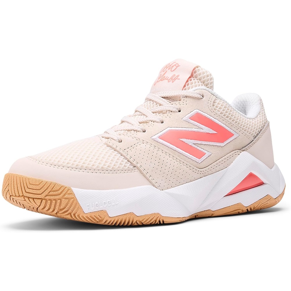 image:imageNew Balance Womens FuelCell Delray V2 Tennis ShoesBisqueUrgent Red