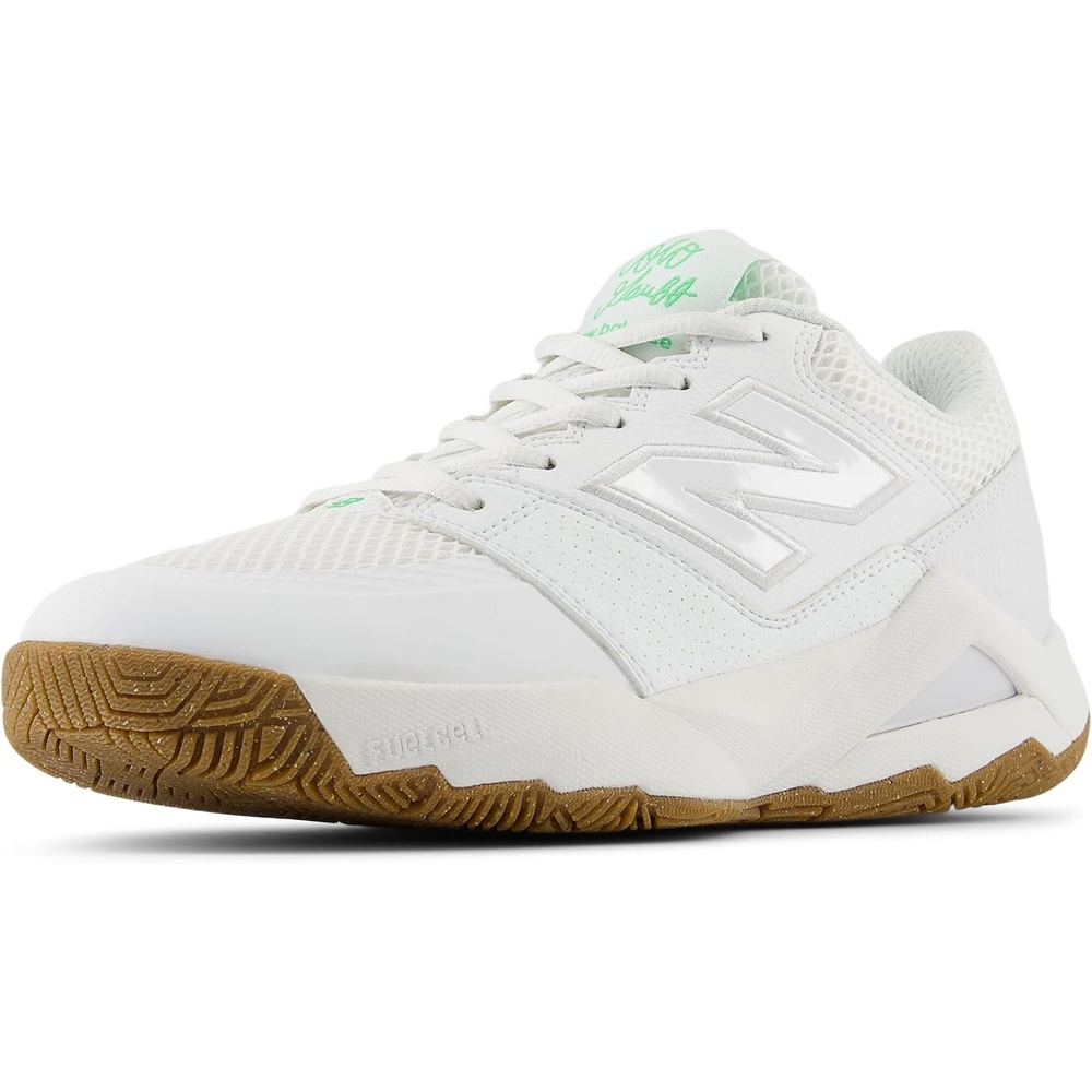 image:imageNew Balance Womens FuelCell Delray V2 Tennis ShoesWhiteGreen Apple