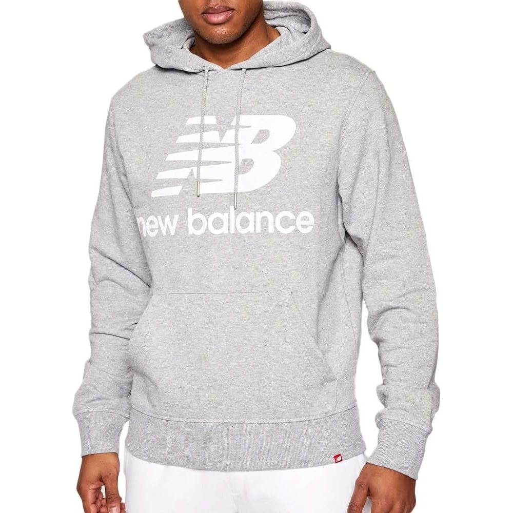 image:imageNew Balance mens Nb Essentials Stacked Logo Pullover HoodieAthletic Grey
