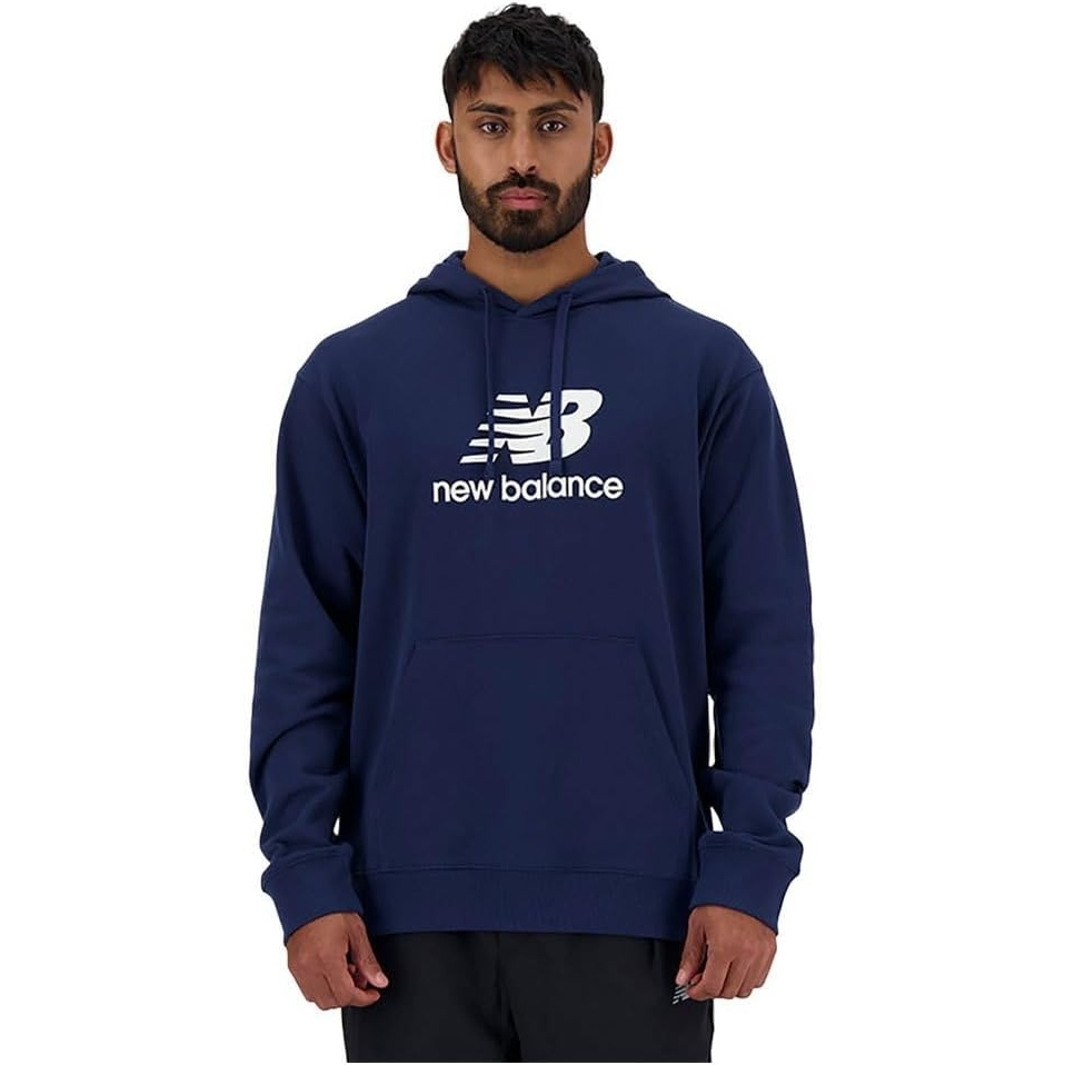 image:imageNew Balance mens Nb Essentials Stacked Logo Pullover HoodieNny Navy