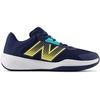 New Balance Men’s 696 V4 Hard Court Tennis Shoe(White/Clementine)