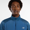 New Balance Men’s Athletics Heat Grid 1/2 Zip(Dark Shoreline Blue Heather)