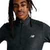 New Balance Men’s Space Dye 1/4 Zip(Black Heather)