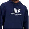 New Balance mens Nb Essentials Stacked Logo Pullover Hoodie(Nny – Navy)