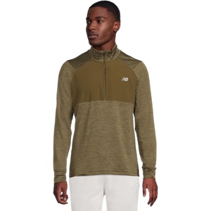 New Balance Men’s Athletics Heat Grid 1/2 Zip(Woodland Heather)