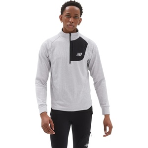 New Balance mens Nb Heat Grid Half Zip 22(Athletic Grey)