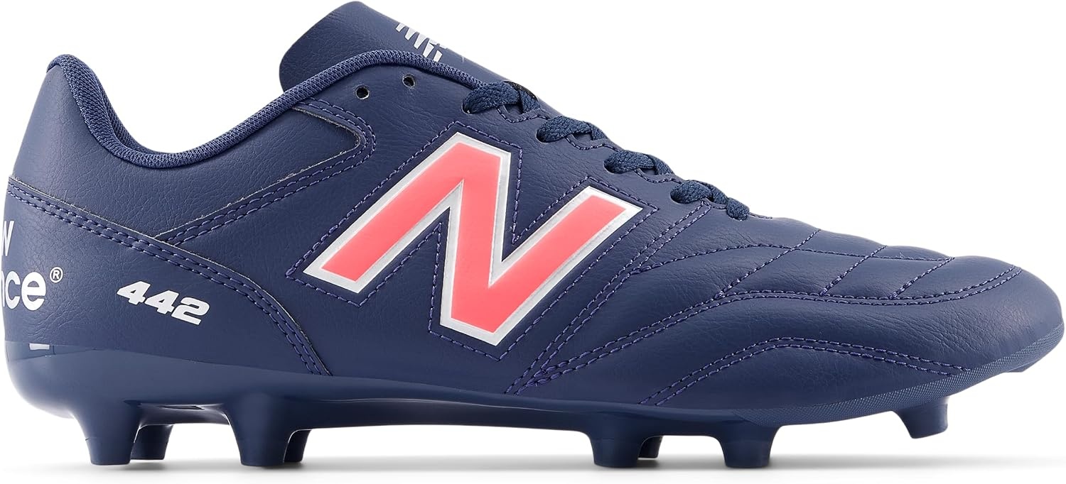 image:imageNew Balance Mens 442 Academy Fg V2 Soccer ShoesNb NavySilverEnergy Red