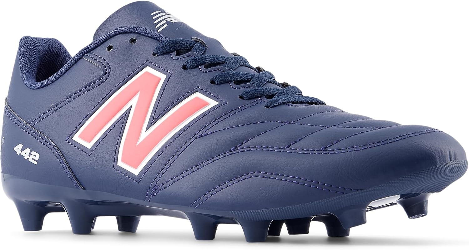 image:imageNew Balance Mens 442 Academy Fg V2 Soccer ShoesNb NavySilverEnergy Red