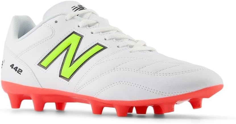 image:imageNew Balance Mens 442 Academy Fg V2 Soccer ShoesWhiteEnergy RedHilite