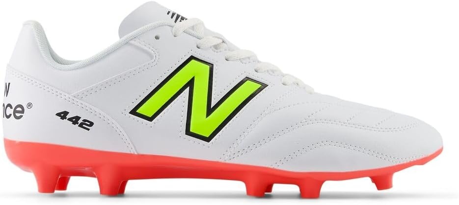 image:imageNew Balance Mens 442 Academy Fg V2 Soccer ShoesWhiteEnergy RedHilite