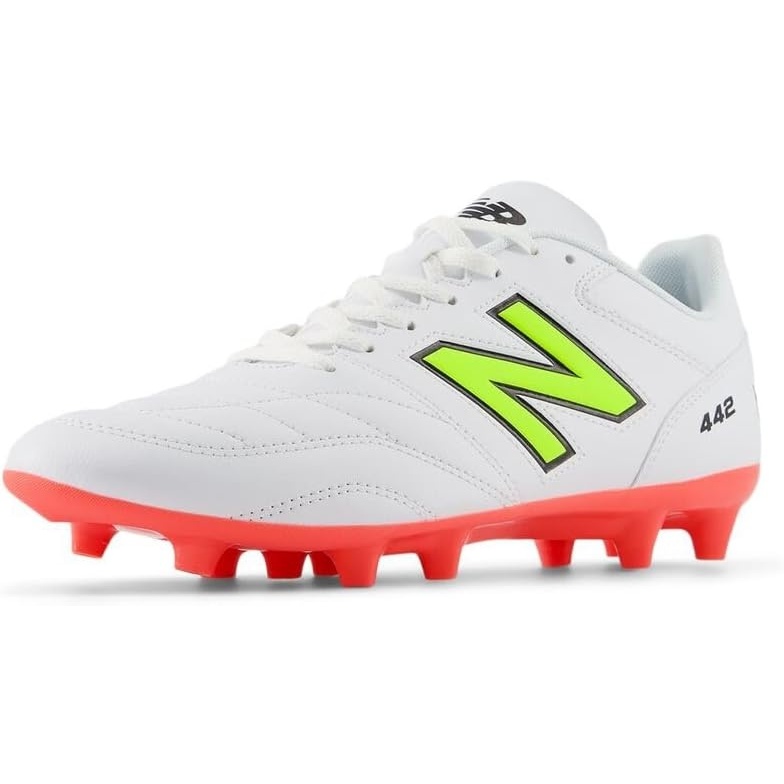 image:imageNew Balance Mens 442 Academy Fg V2 Soccer ShoesWhiteEnergy RedHilite
