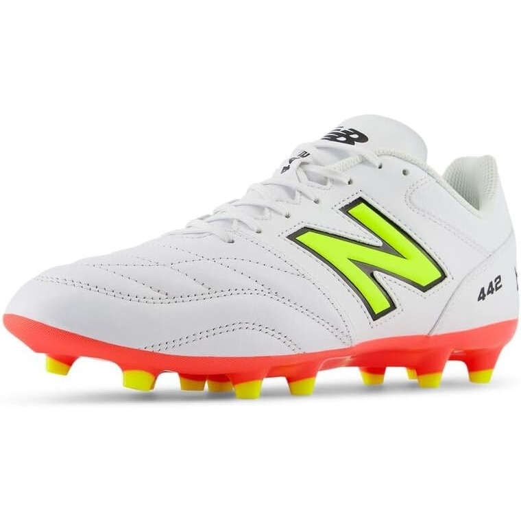 image:imageNew Balance Mens 442 V2 Team FG Soccer ShoeWhiteEnergy RedHilite