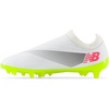 New Balance Kids’ Furon Dispatch Fg V7+ Soccer Shoes(White/Hi-lite/Black)