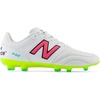 New Balance Men’s 442 V2 Team FG Soccer Shoe(White/Hi-lite/Neon Pink)