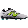 New Balance Men’s Tekela V4 Magia FG Soccer Shoes(White/Hi-lite/Black)