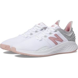 New Balance womens Women’s Fresh Foam Roav Golf(White/Pink)