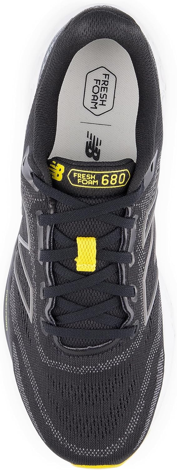 image:imageNew Balance Mens Fresh Foam 680 V8BlackCastlerockGinger Lemon