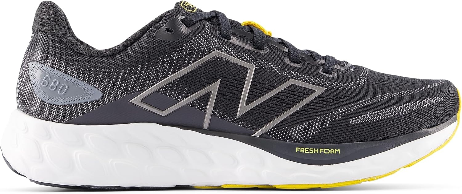 image:imageNew Balance Mens Fresh Foam 680 V8BlackCastlerockGinger Lemon