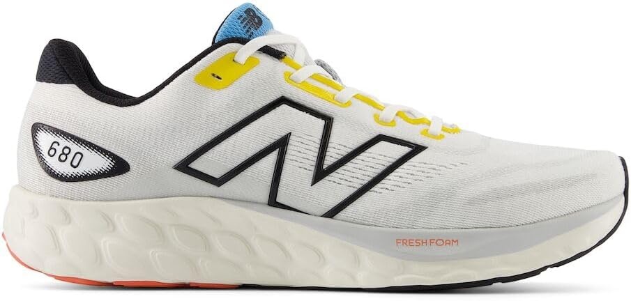image:imageNew Balance Mens Fresh Foam 680 V8WhiteBlackGinger Lemon