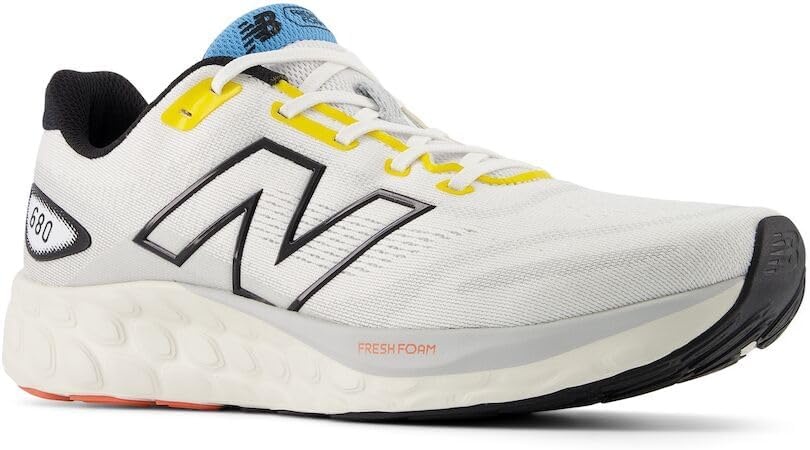image:imageNew Balance Mens Fresh Foam 680 V8WhiteBlackGinger Lemon