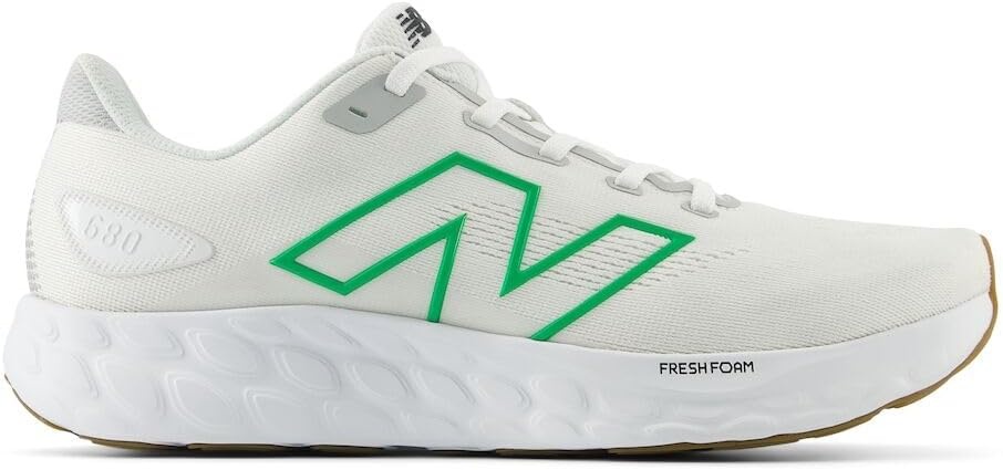 image:imageNew Balance Mens Fresh Foam 680 V8WhiteBrighton GreyKelly Green