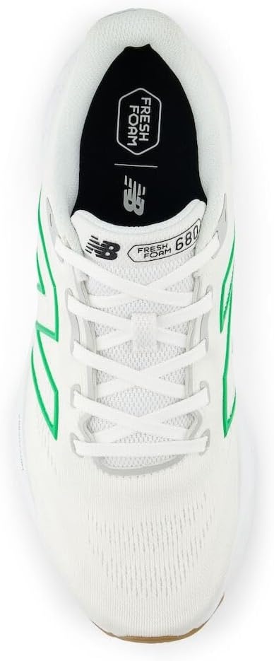 image:imageNew Balance Mens Fresh Foam 680 V8WhiteBrighton GreyKelly Green