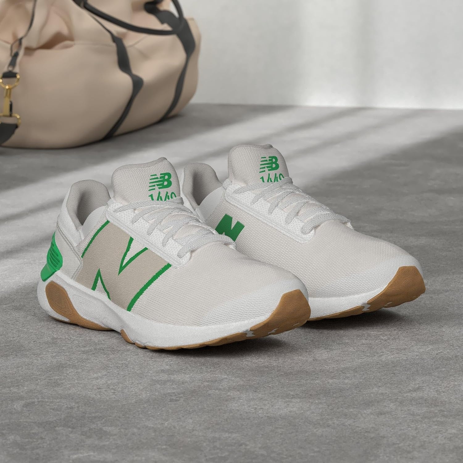 image:imageNew Balance Mens Fresh Foam X 1440 V1WhiteKelly GreenGum 020