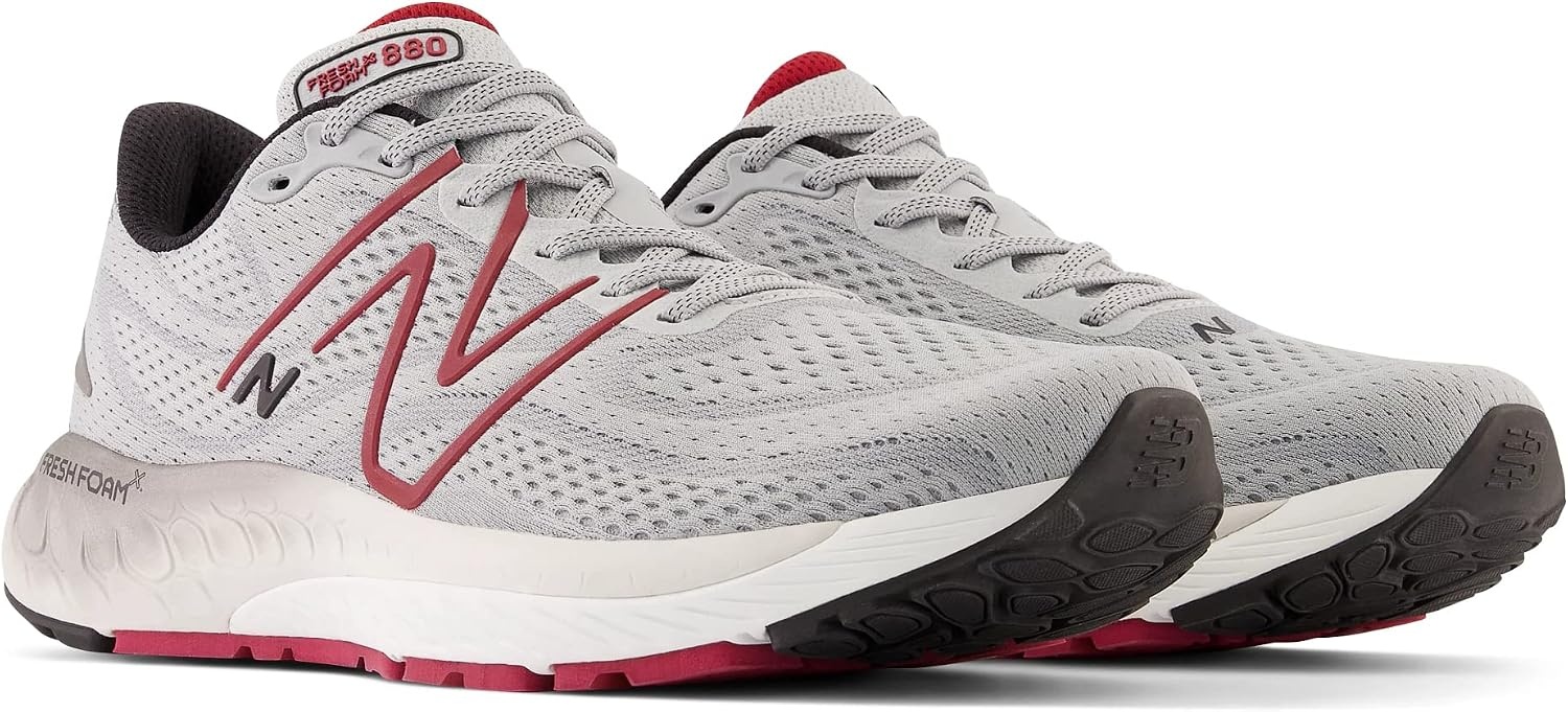 image:imageNew Balance Mens Fresh Foam X 880 V13Aluminum GreyCrimsonBlack