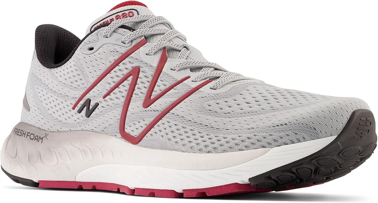 image:imageNew Balance Mens Fresh Foam X 880 V13Aluminum GreyCrimsonBlack