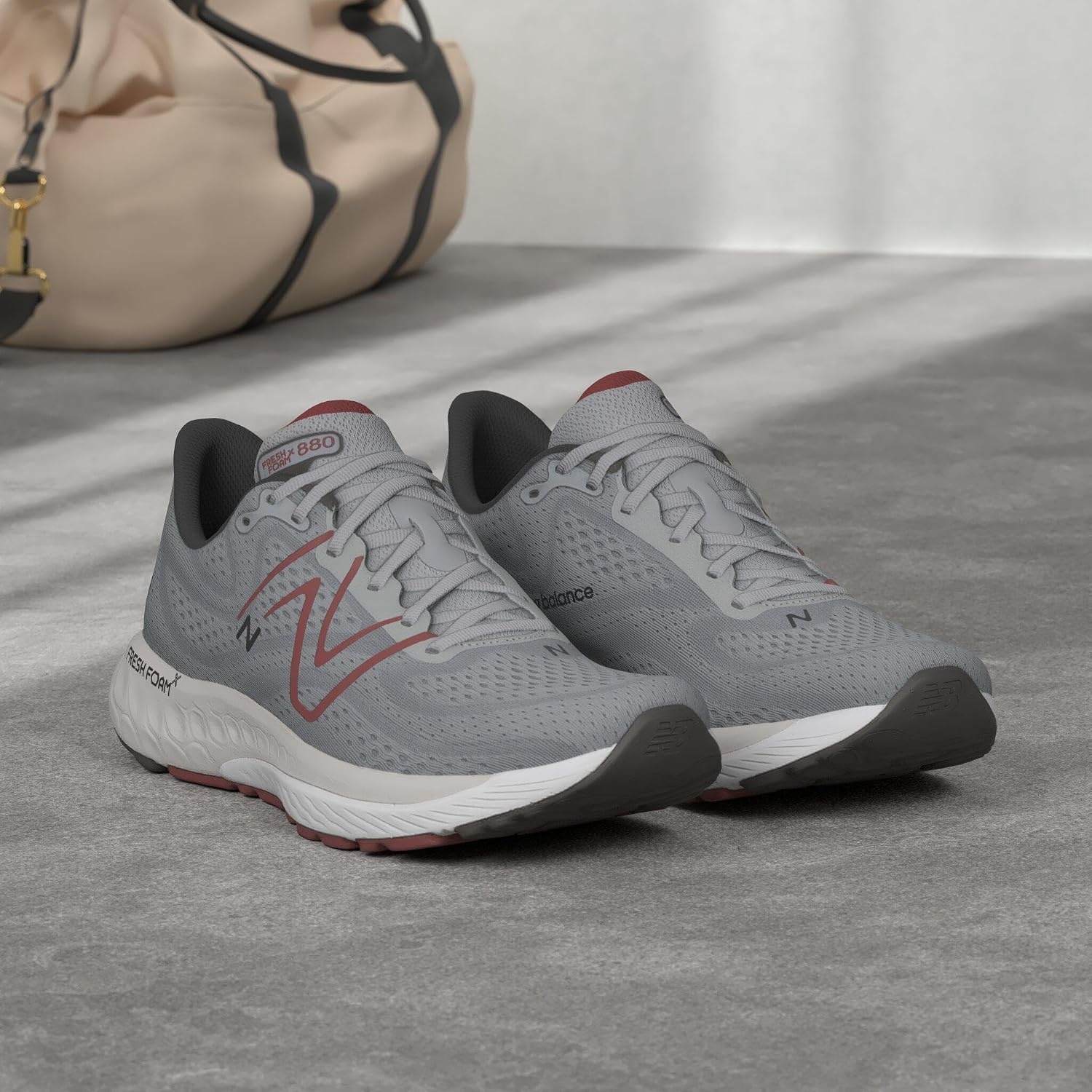 image:imageNew Balance Mens Fresh Foam X 880 V13Aluminum GreyCrimsonBlack