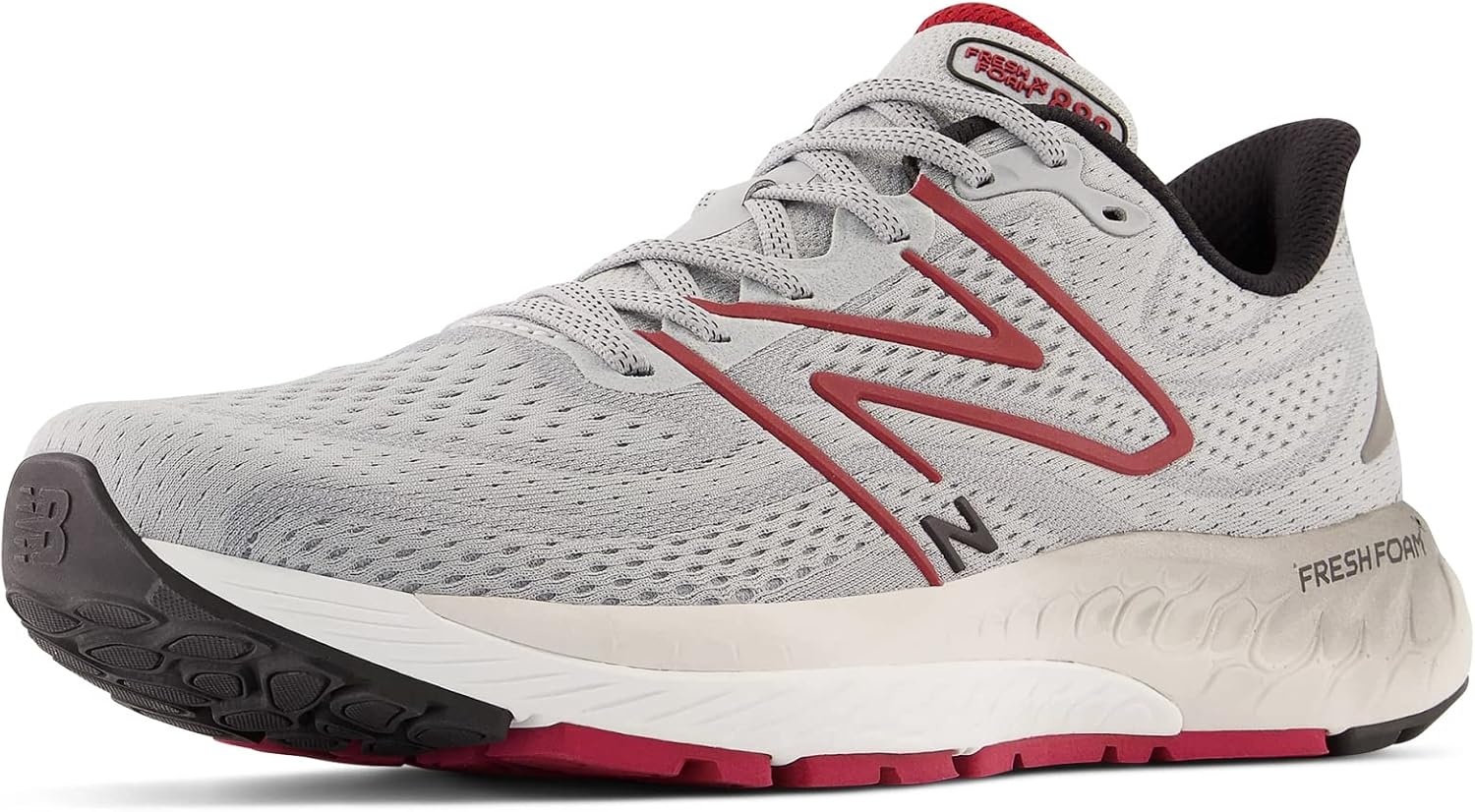 image:imageNew Balance Mens Fresh Foam X 880 V13Aluminum GreyCrimsonBlack