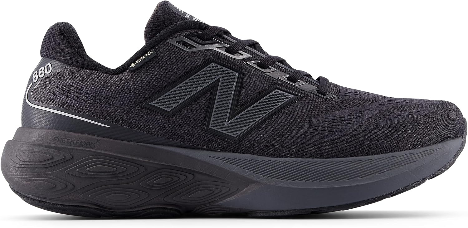 image:imageNew Balance Mens Fresh Foam X 880 V15 GoretexBlackCastlerockSilver Metallic