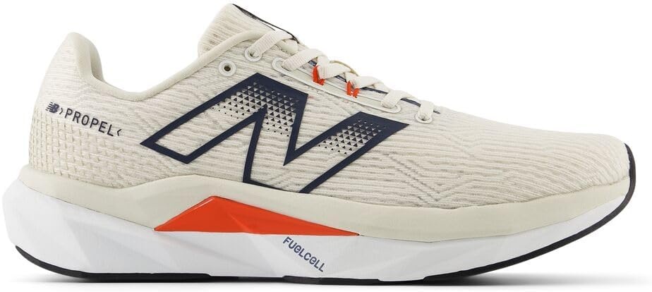 image:imageNew Balance Mens FuelCell Propel V5 Road Running ShoesLinenNb NavyNeo Flame
