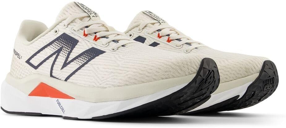 image:imageNew Balance Mens FuelCell Propel V5 Road Running ShoesLinenNb NavyNeo Flame