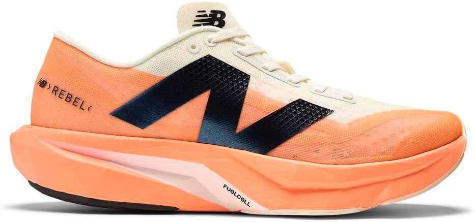 image:imageNew Balance Mens FuelCell Rebel V4 Running ShoesHot MangoAngoraBlack