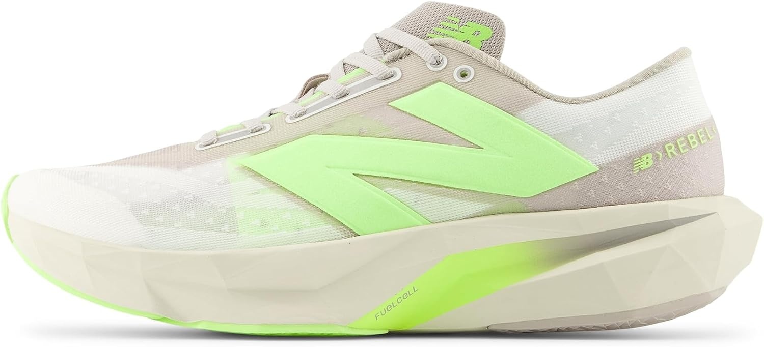 image:imageNew Balance Mens FuelCell Rebel V4 Running ShoesMoonrockBleached Lime Glo