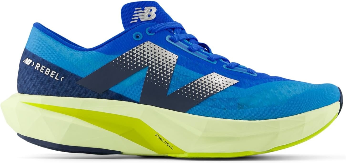image:imageNew Balance Mens FuelCell Rebel V4 Running ShoesSpice BlueLimelightBlue Oasis