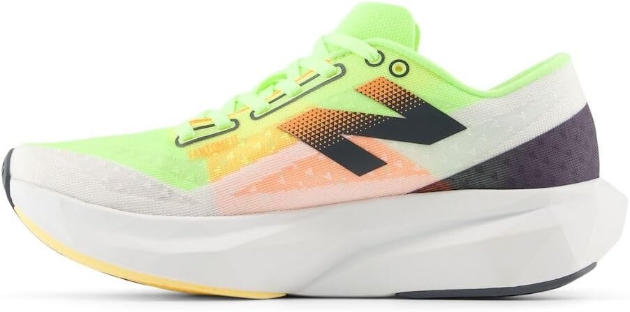 image:imageNew Balance Mens FuelCell Rebel V4 Running ShoesWhiteBleached Lime GloHot Mango