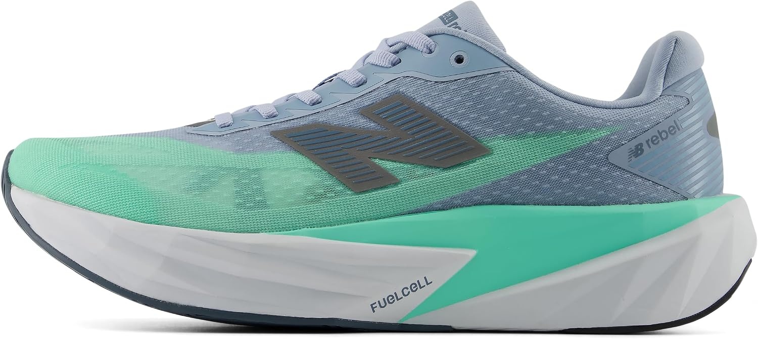 image:imageNew Balance Mens FuelCell Rebel V5Light Arctic GreyBright Mint