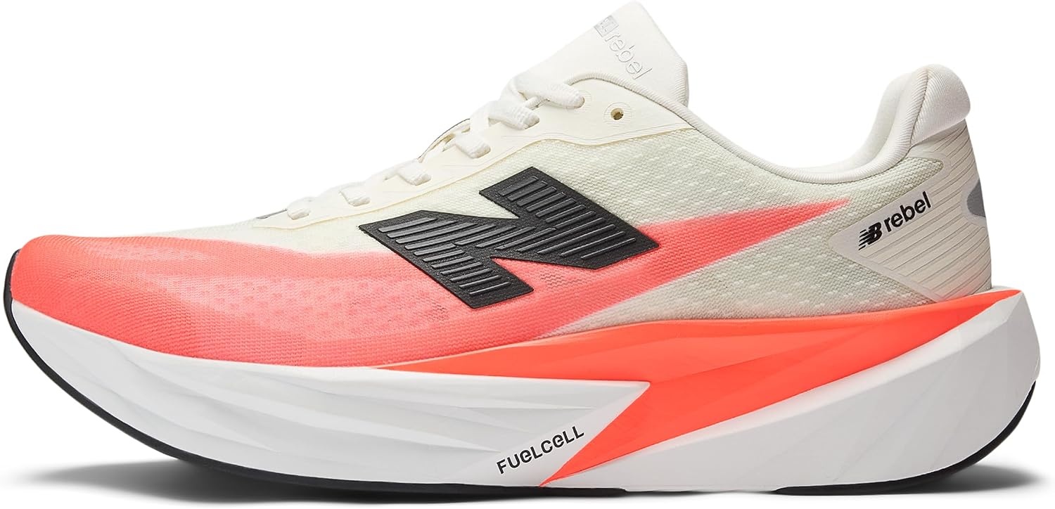 image:imageNew Balance Mens FuelCell Rebel V5Urgent RedWhiteSea Salt