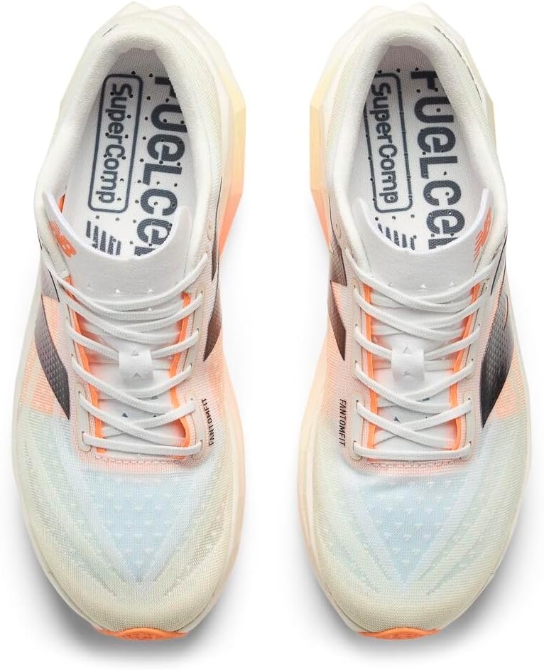 image:imageNew Balance Mens FuelCell Supercomp Elite V4 Running ShoesWhiteAngoraHot Mango